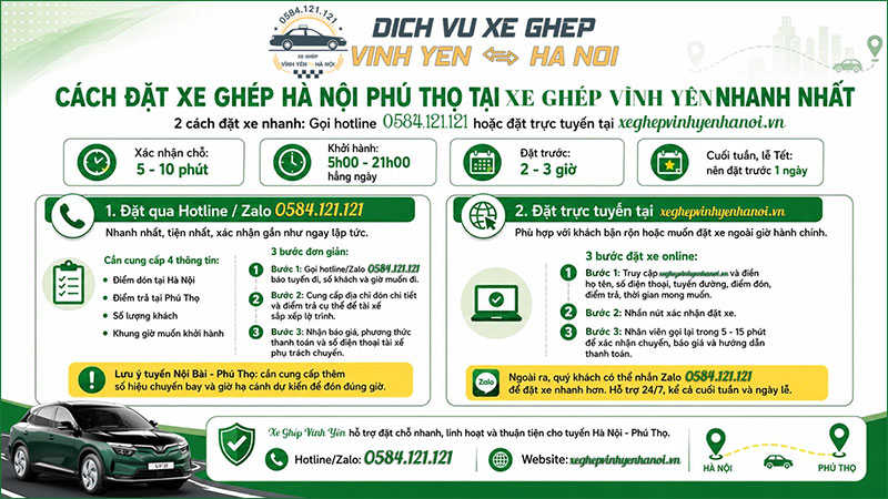 Xe Ghép Hà Nội Phú Thọ 5 Cách đặt xe ghép Hà Nội Phú Thọ nhanh nhất